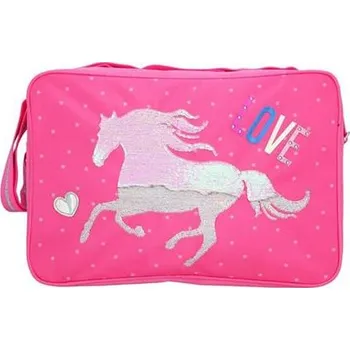 Dětský batoh Crossbody Miss Melody, Love, stříbrný koník