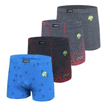 Pánské spodní prádlo Pánské bambusové boxerky - Fannifen CF0013 (Balení/4ks) Barva: Mix barva, Velikost: 3XL