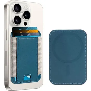 Pouzdro na mobilní telefon Magnetické pouzdro na karty AFARER pro iPhone Magesafe, kožené pouzdro na karty Magsafe, peněženka