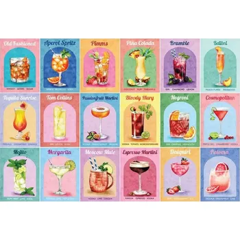Puzzle HOP Barevné koktejly 1000 dílků