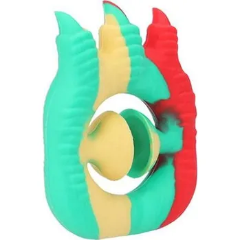 Figurka Antistresová hračka Dino World, dinosouří tlapa, zelená, žlutá, červená