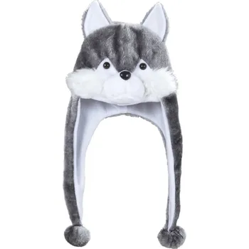 Čepice vlk s bambulkou