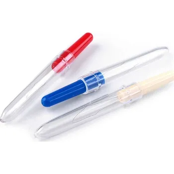 Navlékač nití délka 85 mm v plastovém pouzdře náhodná barva 10 ks