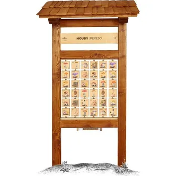 Pexeso Pexeso L Houby - edukační tabule venkovní dřevěná