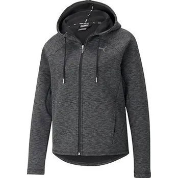 Dámská mikina Dámská mikina Puma EvoStripe Full-Zip Hoodie - EvoStripe Full-Zip Hoodie – pohodlná dámská mikina Puma v tmavě šedé barvě s kapucí a zipem po celé délce. - 3472096