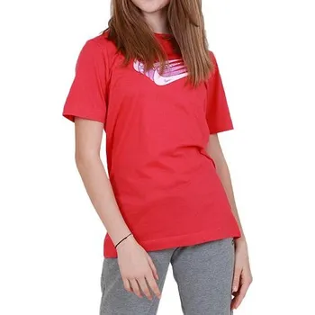 Dívčí tričko Dětské tričko Nike Sportswear - Dětské bavlněné triko s krátkým rukávem a potiskem na hrudi od značky Nike, v různém barevném provedení. - 3478375