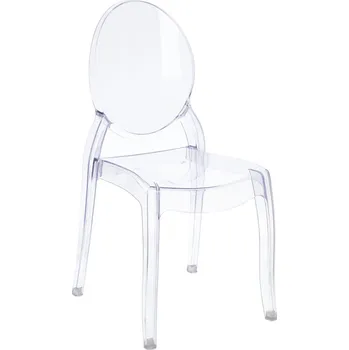 Jídelní židle Transparentní jídelní židle Mia Intesi moderní stohovatelná plastová glamour