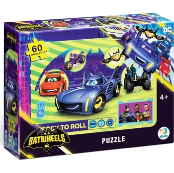 Puzzle DODO Puzzle Batwheels: Zábavná jízda 60 dílků