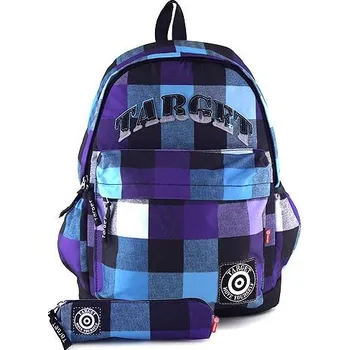 Školní batoh Batoh a penál Target Light/Dark Blue Cubes 23821