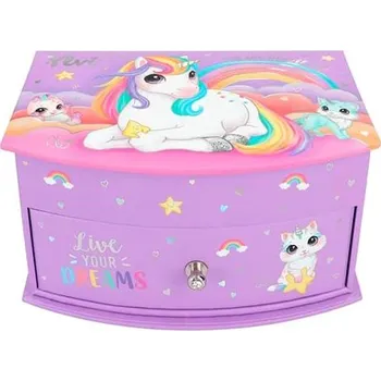 Šperkovnice Šperkovnice se zrcátkem Ylvi Live your Dream, lila