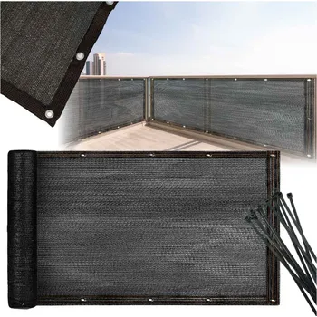 Stínicí plachta Balkonový kryt Luaro 105 x 700 cm černý