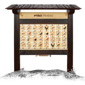 Pexeso Pexeso M Ptáci - edukační tabule venkovní dřevěná