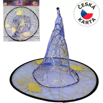 Klobouk wiky Klobouk čarodejnický mix černá fialová stříbrná