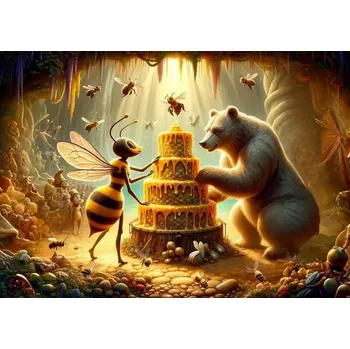 Puzzle ART Medový dort 100 dílků