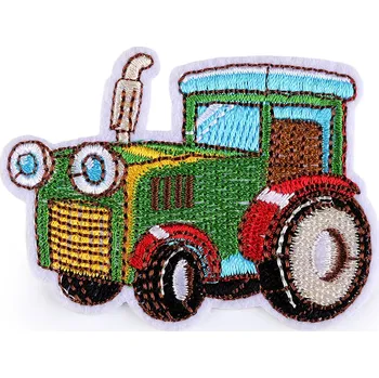 Nažehlovačka traktor, jeřáb, auto, bagr, hasiči zelená 10 ks