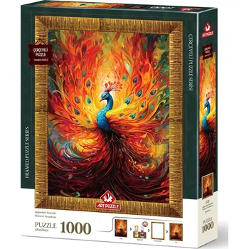 Dětské zboží ART s rámem a lepidlem 3v1 Barevný páv 1000 dílků