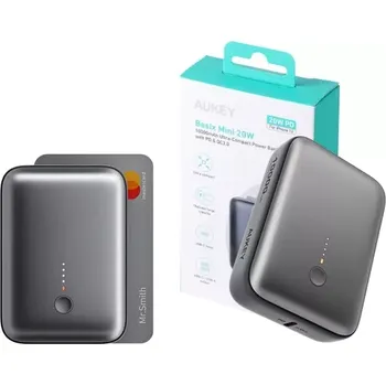Powerbanka Mini PowerBank AUKEY s kapacitou 10000mAh a výkonem 22.5W s 2xUSB a podporou PD QC