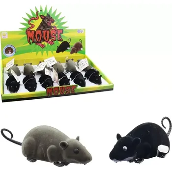 plyšák ImportAsie Myška 22163 12 cm na zpětné natažení