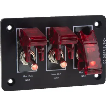 Autodíl Panel s 3x spínačem 12/24V