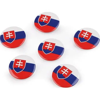Brož / placka vlajka Slovenská republika Ø3,5 cm viz foto 6 ks
