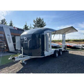 Přívěs k motorovému vozidlu Skříňový přívěs DEBON C1000®, ŠEDÝ