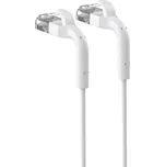 Patchcord kategorie 6 U/FTP 1Gbps měď síťový kabel s pružnými koncovkami 1m bílý