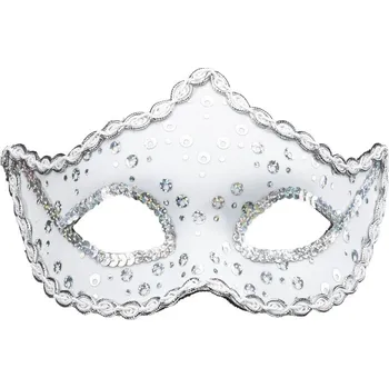 Volný čas Škraboška bílá hologram