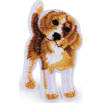 Galanterie Nažehlovačka pes hnědobéžová 10 ks