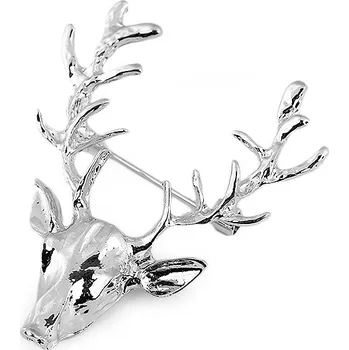Brož jelen platina 1 ks