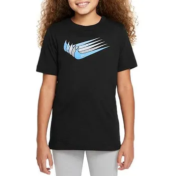 Dívčí tričko Dětské tričko Nike Sportswear - Dětské bavlněné triko s krátkým rukávem a potiskem na hrudi od značky Nike, v různém barevném provedení. - 3480055
