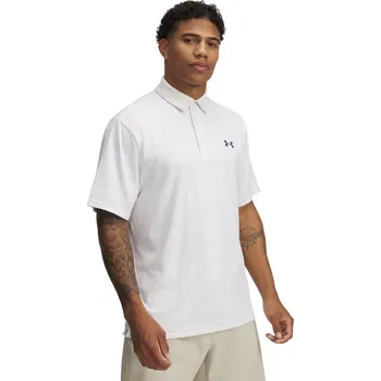 Pánské tričko Under Armour Playoff 3.0 Printed pánské polo, bílé pánské, S