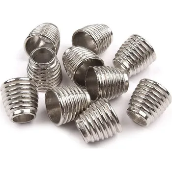 Kovová koncovka na šňůru Ø6,7 mm nikl 10 ks
