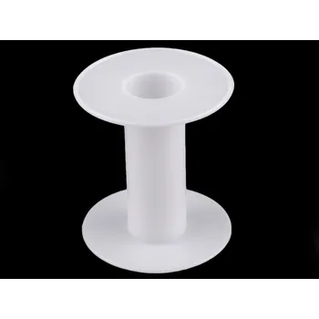 Příslušenství k šicímu stroji Plastová cívka 6x6,6 cm bílá 20 ks