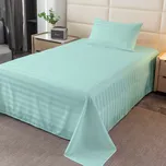 Hotelové prostěradlo z mikrovlákna 140x240 cm a povlak na polštář 50x70 cm JASMINE, mentolové Typ zapínání: Hotelová kapsa