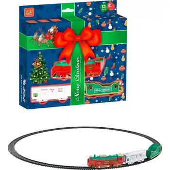 Vláček a vláčkodráha MADE vlaková souprava vánoční na baterie se světlem