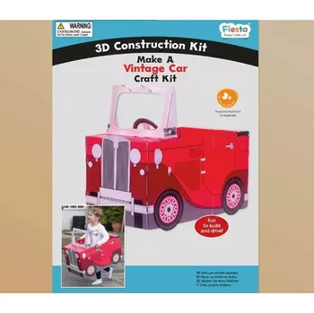 autíčko Fiesta Crafts 3D skládačka Vintage auto červené