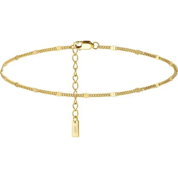 Náramek Náramek Glossy na kotník pozlacené stříbro 925/1000