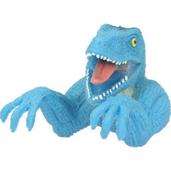 Figurka Prstová loutka Dino World T-Rex modrý se zelenou hlavou