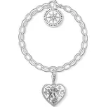 Náramek s přívěskem Thomas Sabo Heart with Angels Charm Club SET0554-643-14-L - Přívěsek srdce se zirkony - 2480573