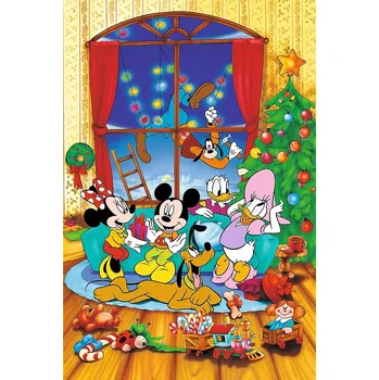 Puzzle TREFL Disney Mickey Mouse a přátelé o Vánocích 600 dílků