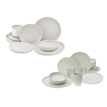 Talíř Creatable Uno offwhite 12dílná sada kamenina 28/21/16 cm 4 bílá