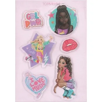 samolepka Silikonové samolepky Top Model Girl Power Candy, Malia & Talita