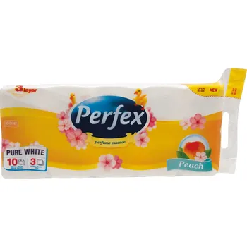 Toaletní papír PERFEX Pure White Peach (10 ks)