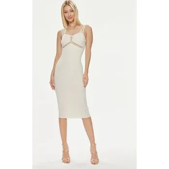 Dámské šaty Marciano Guess Koktejlové šaty 4GGK25 5634Z Écru Slim Fit 36