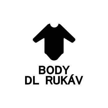 Samolepící etiketa Označto Štítky do šatny - s popiskem - Body dlouhý rukáv Barva písma: Černá