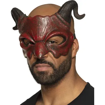 Karnevalový kostým Boland Polomaska čerta latexová červená