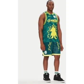 Puma Sportovní kraťasy 631703 Zelená Regular Fit L