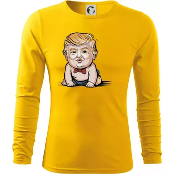 Pánské oblečení Baby trump - Triko s dlouhým rukávem FIT-T long sleeve - M ( Žlutá )