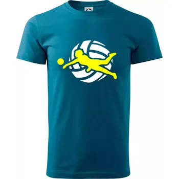 Volejbalistka - Klasické pánské triko vyšší gramáže - XS ( Petrolejová )