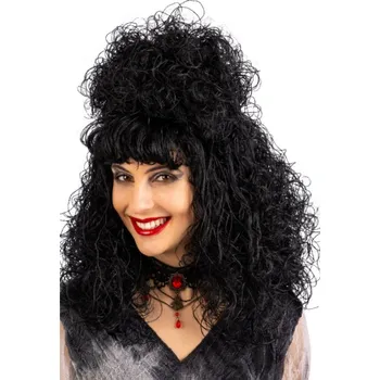 Karnevalový kostým Carnival Toys Černá bohatá čarodějnická paruka